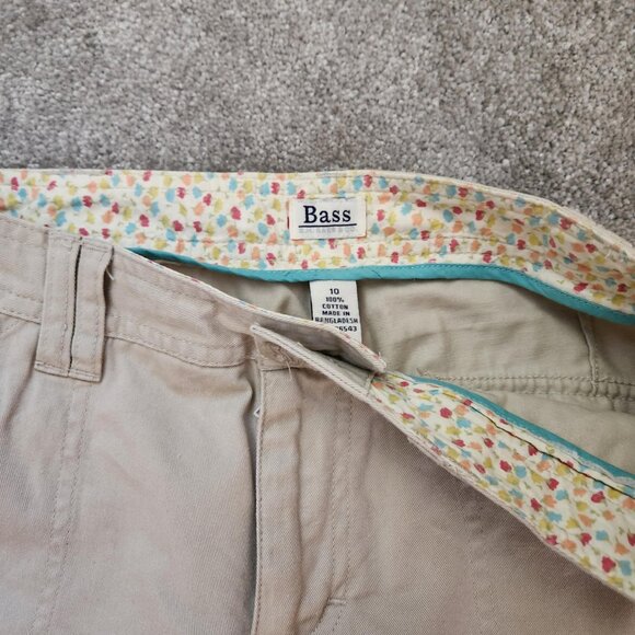 GH Bass & Co Women's Cotton Beige Khaki Chino Pants - Size 10 - Picture 1 of 5